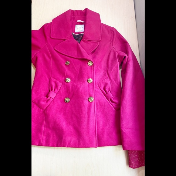 NWOT Tommy Hilfiger Double-Breasted Bow Pea Coat - Picture 2 of 7